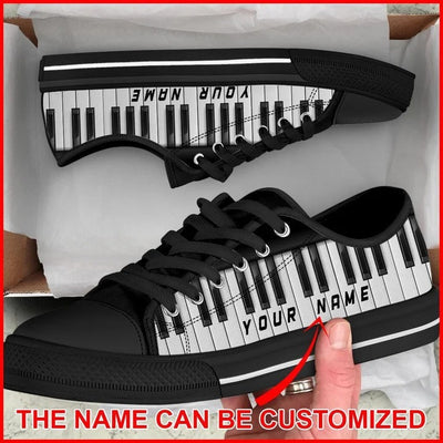 Piano Shortcut Personalized Canvas Low Top Shoes