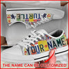 Turtle License Plates Personalized Canvas Low Top Shoes