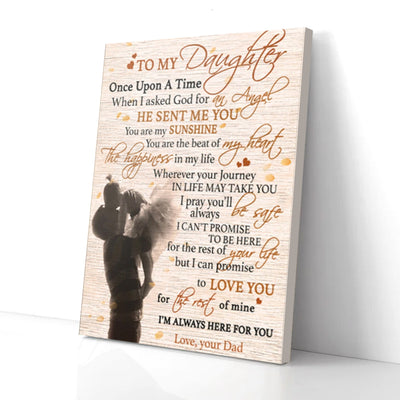 To My Daughter Dad Canvas Prints PAN14138