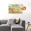 Personalized Gift For Couple Flamigo Beach Canvas Wall Art Together