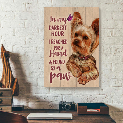 In My Darkest Hour Reached For A Hand Yorkshire Canvas Prints PAN07762