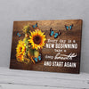 Every Day Is A New Beginning Take A Deep Breath Butterfly Canvas Prints PAN09060