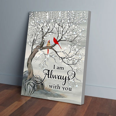 I Am Always With You Cardinal In Snow Love Canvas Prints PAN15900