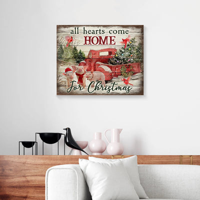All Hearts Come Home For Christmas Cardinal Canvas Prints PAN01761