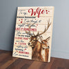 To My Wife I Love Anything Else Including Hunting Husband Deer Canvas Prints PAN10291