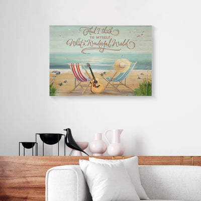 Beach Guitar Turtle Canvas Prints PAN16425