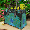 Enchanted Peacock Floral Purse Tote Bag Handbag For Women