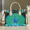 Enchanted Peacock Floral Purse Tote Bag Handbag For Women
