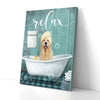 Bathtub Relax Golden Retriever Version Bathroom Canvas Prints PAN05481
