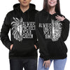 Valentine Day Gifts - Couple Hoodie - Lion Always Protect Your Queen Always Trust Your King PAN3HD0038