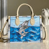 Dolphin Stained Glass Art Purse Tote Bag Handbag For Women PANLTO0105