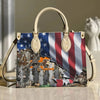 Hunting Camo America Flag Purse Tote Bag Handbag For Women