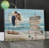 Personalized Valentine Day Gifts For Her Beach Canvas Prints - With Sandy Toes And Salty Kisses