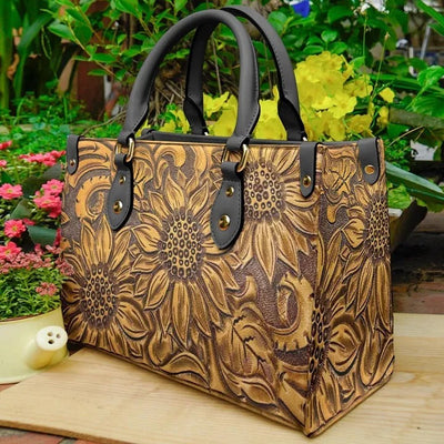 Floral Sunflower Purse Tote Bag Handbag For Women