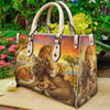 Lion Family Purse Tote Bag Handbag For Women