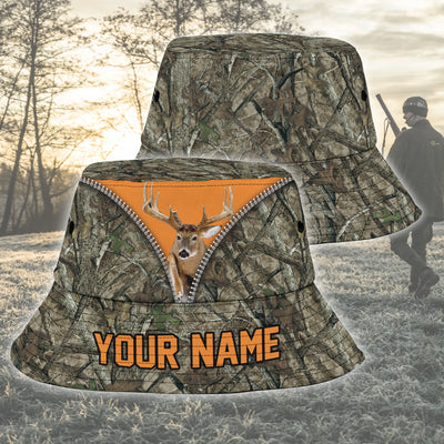 Personalized Name Deer Hunting Bucket Hat