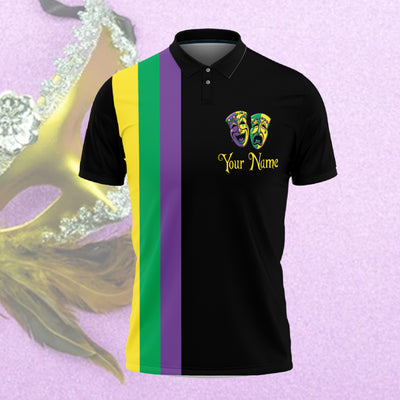 Personalized Mardi Gras Carnival Polo Shirt PANPSH0004