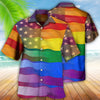 America LGBT Rainbow Hawaiian Shirt American Shirt For LGBT Support Groups