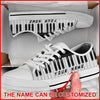 Piano Shortcut Personalized Canvas Low Top Shoes