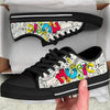 Music Street Funny Icon Canvas Low Top Shoes