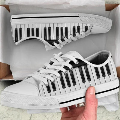Piano Shortcut Canvas Low Top Shoes PANLTS0042