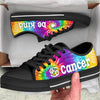 Cancer Zodiac Sign Bekind Tie Dye Canvas Low Top Shoes