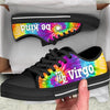 Virgo Zodiac Sign Be Kind Tie Dye Canvas Low Top Shoes