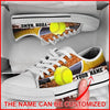 Softball Shortcut Personalized Canvas Low Top Shoes