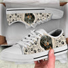 Dachshund Dog Pattern Brown Canvas Low Top Shoes