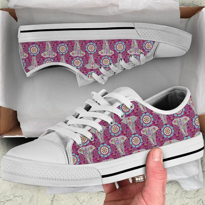 Elephant Festival Madness Canvas Low Top Shoes