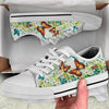 Butterfly Flower Oil Painting Canvas Low Top Shoes