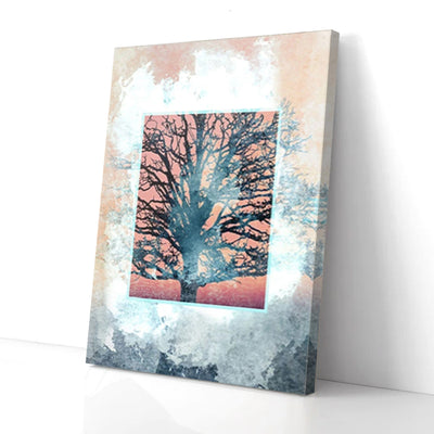 Single Tree In Rectangle Canvas Prints