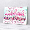 God Says You Are Unique Special Lovely Strong Flamingo Canvas Prints PAN10521