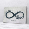 Personalized Gift For Couple Infinity Canvas Wall Art Forever Love