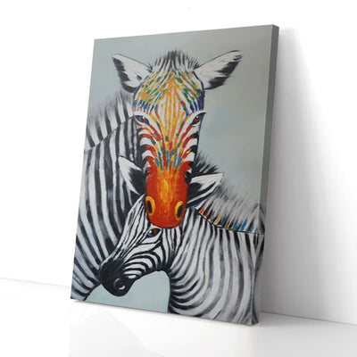 Red Head Zebra Canvas Prints