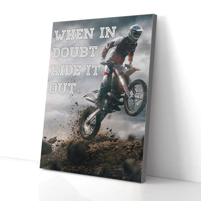 Riding Motorcycle Canvas Prints