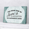 This Home Runs On Love & Laughter Pattern Canvas Prints