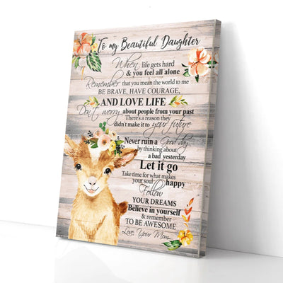 To My Daughter Mom Goat Canvas Prints
