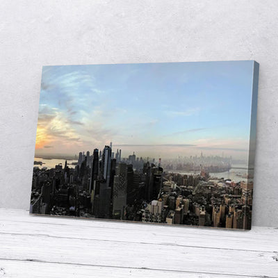 Sunrise City New York City Canvas Prints