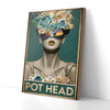Pot Head Flower Gir Canvas Prints