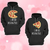 His And Her Missing Pizza Pieces Valentines Day Couple Shirts Black Hoodies