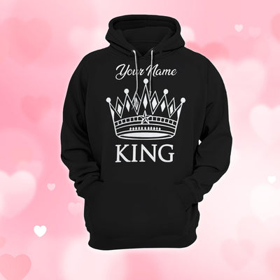 Personalized Valentine Couple Shirts King And Queen Hoodie