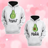 Valentine For Couple Shirts Perfect Matching Avocado White Hoodie