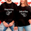 Personalized Valentine Matching Outfit Sweatshirt For Couple She He Is Mine