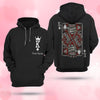 Personalized Valentine Couple Shirts Skull Card King And Queen Hoodie