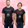 Valentine Matching Ouftit For Couple T-shirts I Love My Crazy King Queen