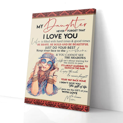To My Daughter Mom Sunshine Canvas Prints