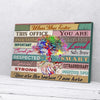 When You Enter This Office You Are Loved Colorful Tree Office Canvas