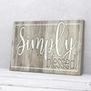 Simply Blessed Wooden Background Home Canvas Prints