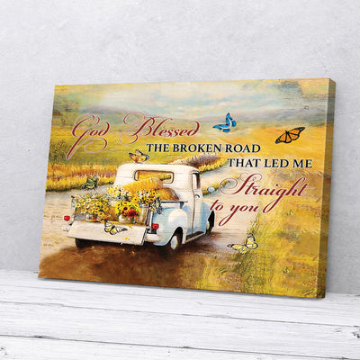 God Blessed The Broken Road Butterfly Canvas Prints PAN05800
